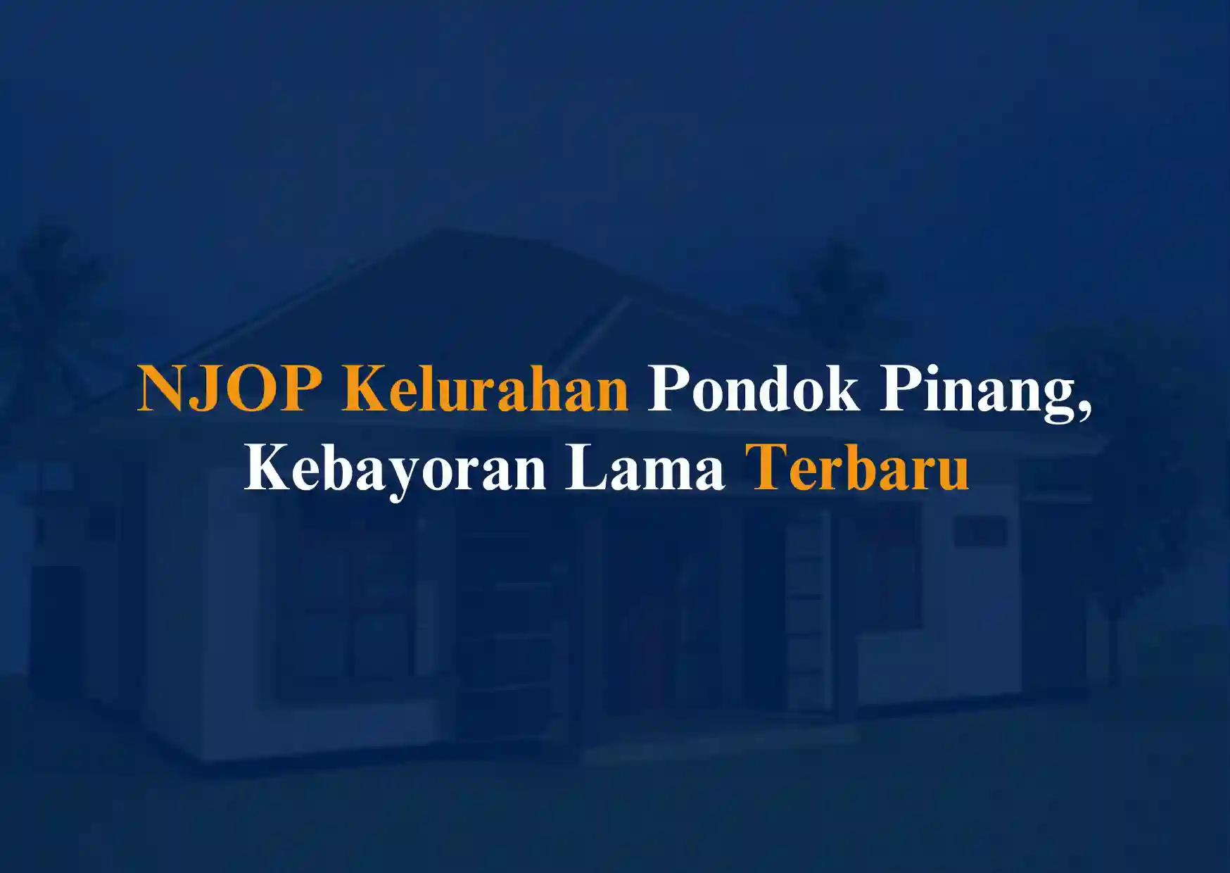 NJOP Kelurahan Pondok Pinang Kec Kebayoran Lama [H29-3]